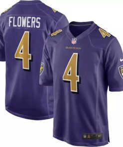 Zay Flowers Baltimore Ravens Nike Vapor Untouchable Color Rush Limited Player Jersey - Purple