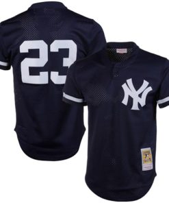Don Mattingly New York Yankees 1995 Authentic Cooperstown Collection Mesh Batting Practice Jersey - Navy