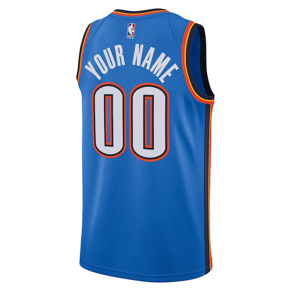 Oklahoma City Thunder Nike Unisex Swingman Custom Jersey Blue - Icon Edition - Image 3