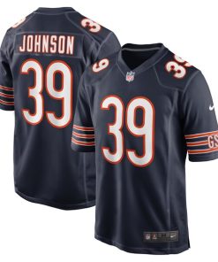 Quindell Johnson Chicago Bears Nike Team Game Jersey -  Navy