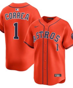 Carlos Correa Houston Astros Nike Alternate Limited Player Jersey - Orange/White