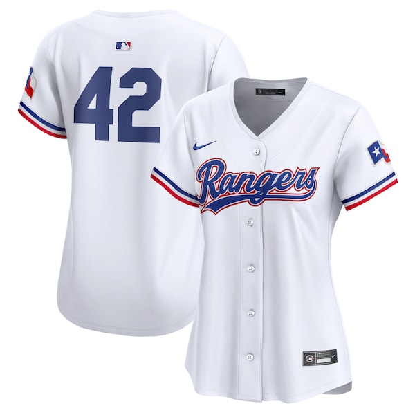 Texas Rangers Nike Women's 2024 Jackie Robinson Day Home Limited Jersey?ยจC White