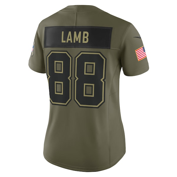 CeeDee Lamb Dallas Cowboys Nike Women's 2025 Salute to Service Limited Jersey - Olive - Image 3