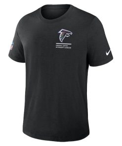 Alternative view of Atlanta Falcons Nike 2025 NFL Crucial Catch Tri-Blend Dri-FIT T-Shirt - Black