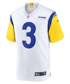 Alternative view of Cam Akers Los Angeles Rams Nike Game Jersey - White