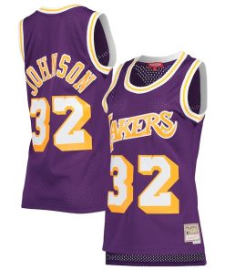 Magic Johnson Los Angeles Lakers Women's Hardwood Classics 1984/85 Swingman Jersey - Purple