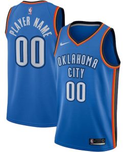 Oklahoma City Thunder Nike Swingman Custom Jersey Blue - Icon Edition
