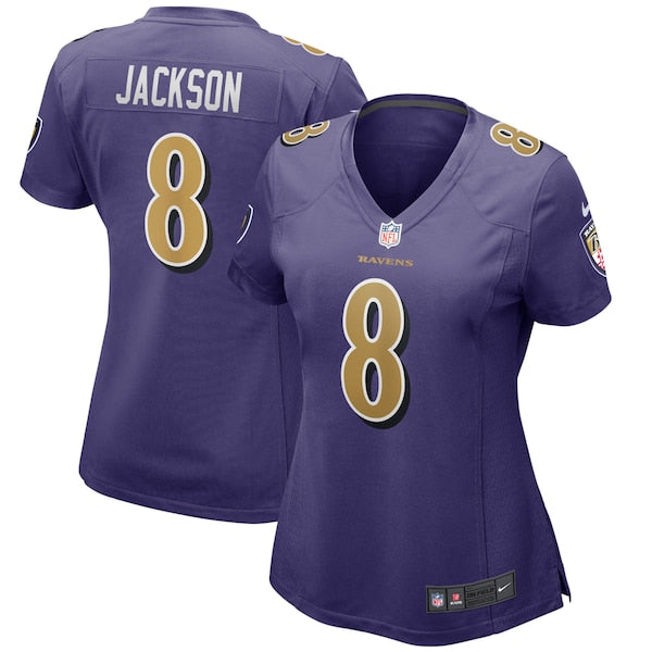 Lamar Jackson Baltimore Ravens Nike Women's Alternate Game Player Jersey - Purple/Black/White - Image 8