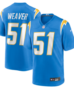 Rashad Weaver Los Angeles Chargers Nike Team Game Jersey -  Powder Blue