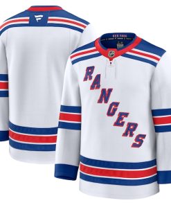 Alternative view of New York Rangers  Away Premium Jersey - White/Navy/Blue
