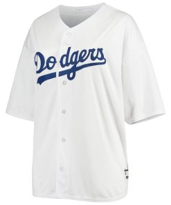 Alternative view of Clayton Kershaw Los Angeles Dodgers Women's Plus Size Replica Player Jersey - White