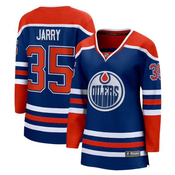 Tristan Jarry Edmonton Oilers Women's Home Breakaway Player Jersey - Royal