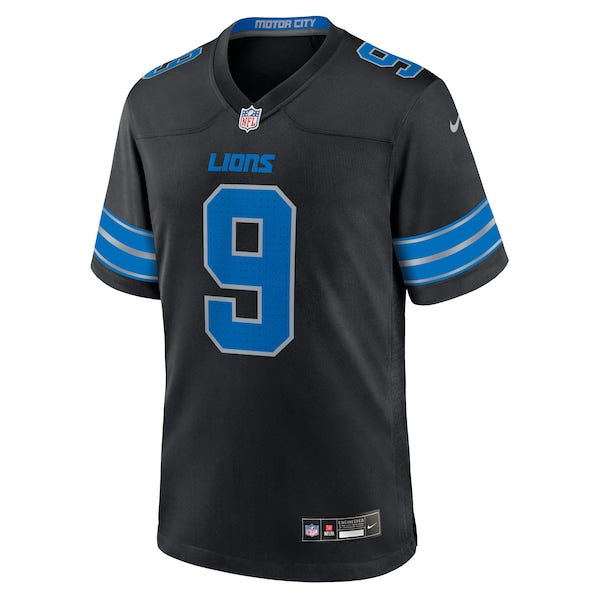 Jameson Williams Detroit Lions Nike 2nd Alternate Game Jersey - Black/Blue - Image 3
