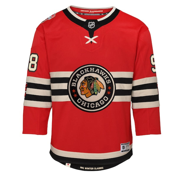 Connor Bedard Chicago Blackhawks Youth 2025 NHL Winter Classic Premier Player Jersey - Red - Image 2