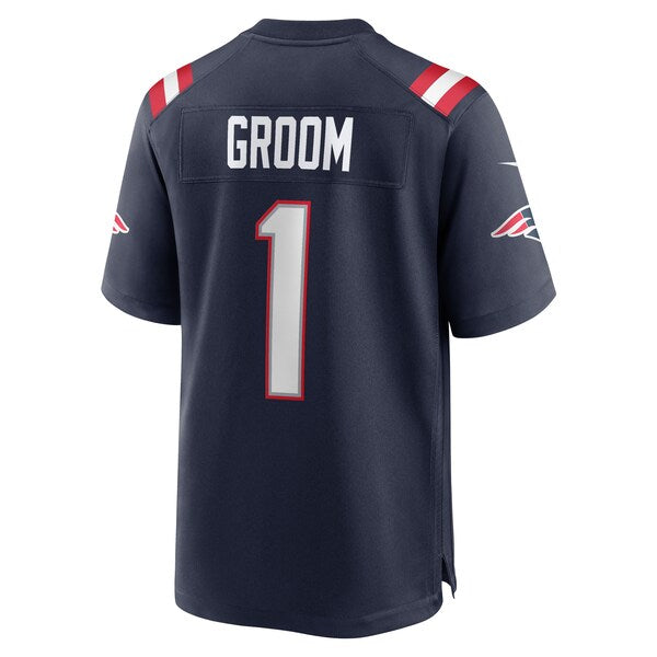 Number 1 Groom New England Patriots Nike Game Jersey - Navy - Image 3