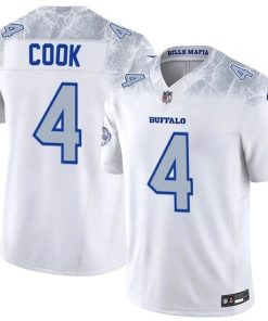 James Cook Buffalo Bills Nike 2025 RIVALRIES Vapor F.U.S.E Limited Jersey - White