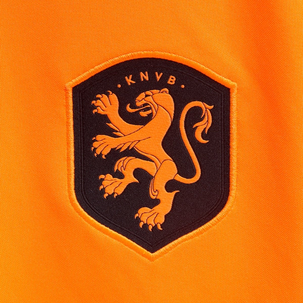 Netherlands Women's National Team Nike Youth 2022/23 Home Replica Blank Jersey - Orange - Image 4