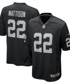 Alexander Mattison Las Vegas Raiders Nike Team Game Jersey -  Black