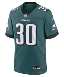 Alternative view of Jihaad Campbell Philadelphia Eagles Nike 2025 NFL Draft First Round Pick No. 32 Game Jersey - Midnight Green