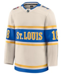 Alternative view of Robert Thomas St. Louis Blues  2025 NHL Winter Classic Premium Player Jersey - Cream