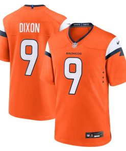 Alternative view of Riley Dixon Denver Broncos Nike Team Game Jersey -  Orange