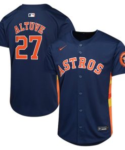 Jose Altuve Houston Astros Nike Youth Alternate Limited Player Jersey - Navy/Orange