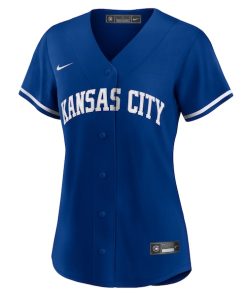 Alternative view of Kansas City Royals Nike Women's Alternate Replica Team Logo Jersey - Royal