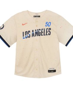 Alternative view of Mookie Betts Los Angeles Dodgers Nike Toddler 2024 City Connect Limited Player Jersey - Cream