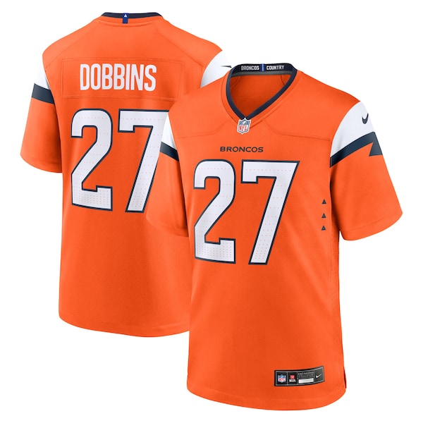 J.K. Dobbins Denver Broncos Nike Team Game Jersey - Orange