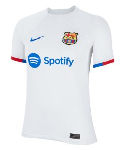 Alternative view of Gavi Barcelona Nike Youth 2023/24 Away Stadium Replica Player Jersey - White