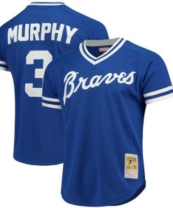 Dale Murphy Atlanta Braves Cooperstown Mesh Batting Practice Jersey - Royal/Scarlet