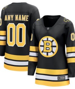 Boston Bruins  Women's Home Breakaway Custom Jersey - Black