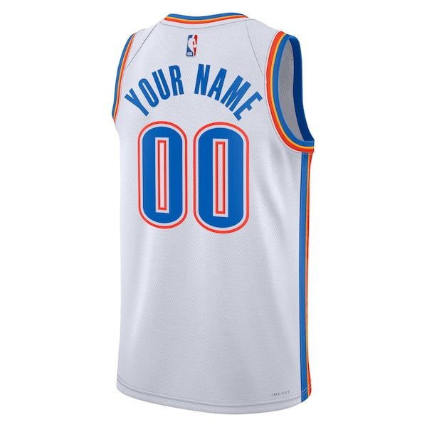 Oklahoma City Thunder Nike Unisex Swingman Custom Jersey White - Association Edition - Image 3