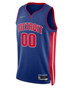 Alternative view of Detroit Pistons Nike 2021/22 Diamond Swingman Custom Jersey - Icon Edition - Blue