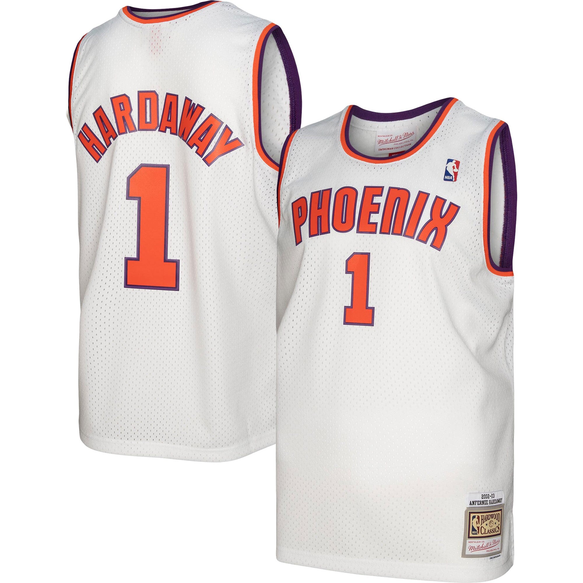 Penny Hardaway Phoenix Suns 2001/02 Hardwood Classics Swingman Jersey - Purple/White - Image 3