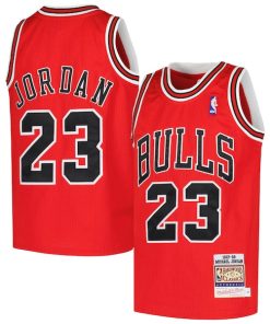 Michael Jordan Chicago Bulls Youth Hardwood Classics 1997/98 Authentic Jersey - Red