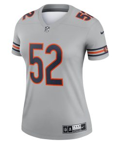 Alternative view of Khalil Mack Chicago Bears Nike Women's Inverted Legend Jersey - Gray