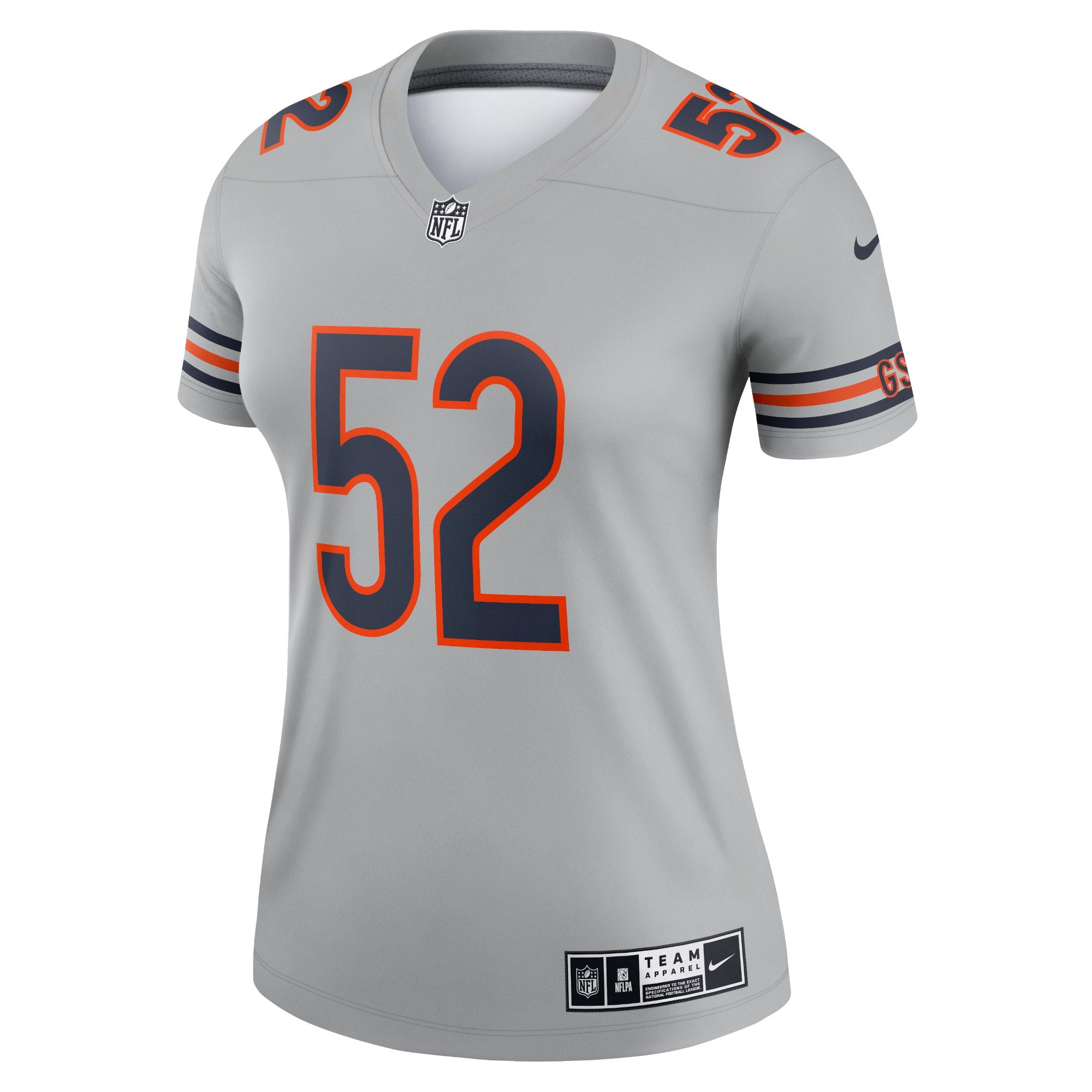 Khalil Mack Chicago Bears Nike Women's Inverted Legend Jersey - Gray - Image 2