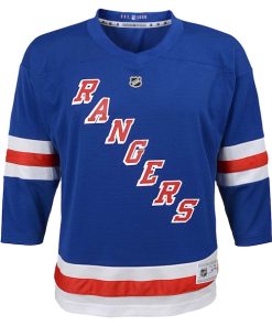 Alternative view of New York Rangers Youth Replica Custom Jersey - Blue