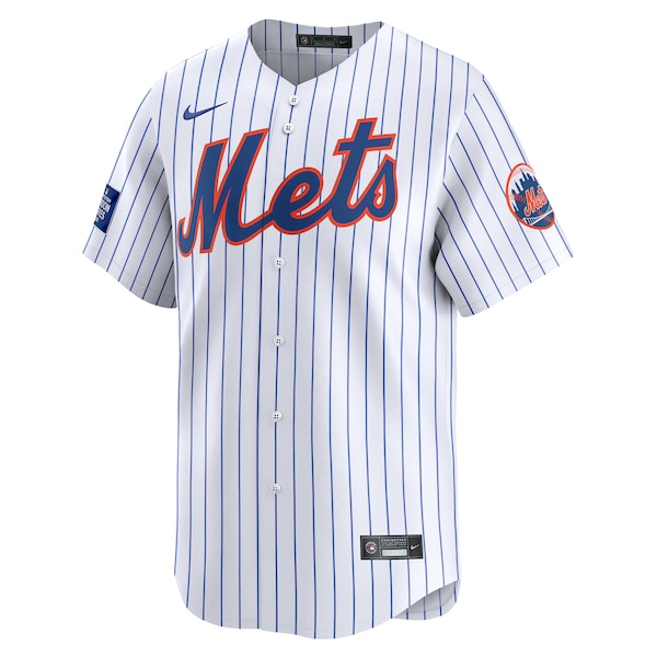New York Mets Nike 2024 MLB World Tour London Series Home Limited Jersey?ยจC White - Image 2