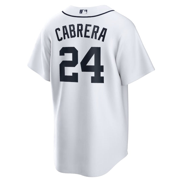 Miguel Cabrera Detroit Tigers Nike Home Replica Player Name Jersey - White/Gray - Image 6