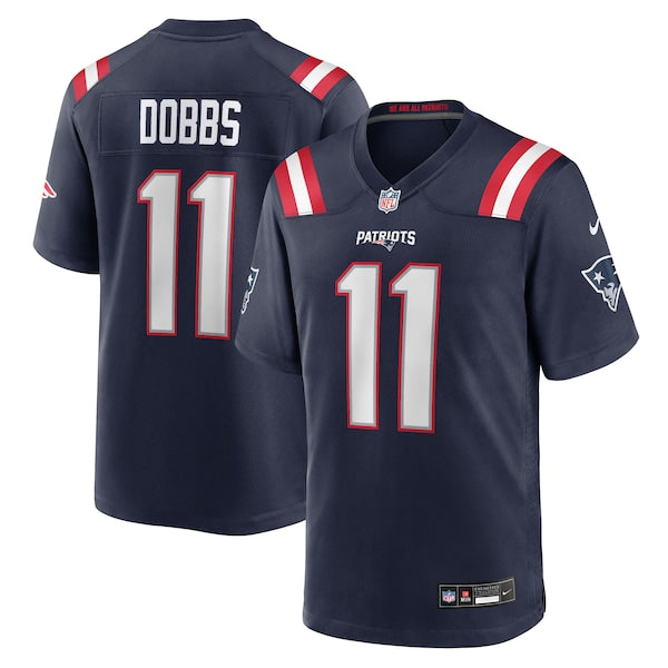 Joshua Dobbs New England Patriots Nike Team Game Jersey - Navy