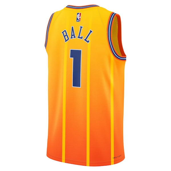 LaMelo Ball Charlotte Hornets Jordan Brand Unisex 2025/26 Swingman Jersey - Orange - City Edition - Image 3