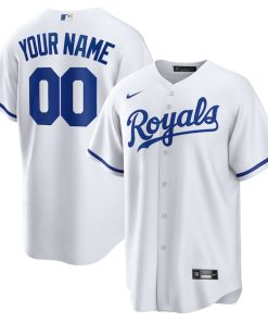 Kansas City Royals Nike Youth Replica Custom Jersey - White
