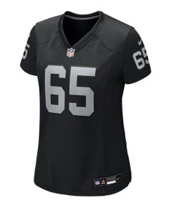 Alternative view of Alex Cappa Las Vegas Raiders Nike Women's Team Game Jersey -  Black