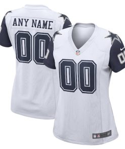 Dallas Cowboys Nike Women's Alternate Custom Game Jersey - White