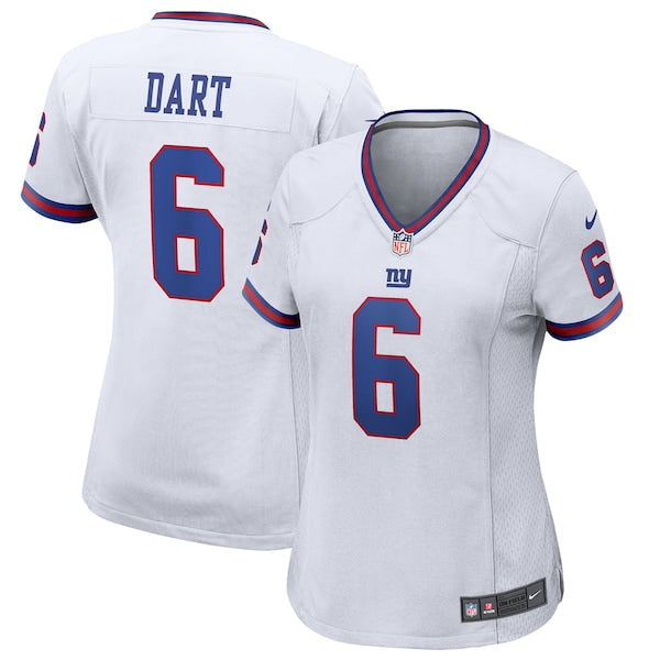 Jaxson Dart New York Giants Nike Women's Alternate Vintage White Game Jersey - White/Royal - Image 2