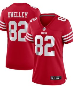 Ross Dwelley San Francisco 49ers Nike Women's Team Game Jersey -  Scarlet