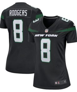Aaron Rodgers New York Jets Nike Women's Player Jersey - Black/Green/White