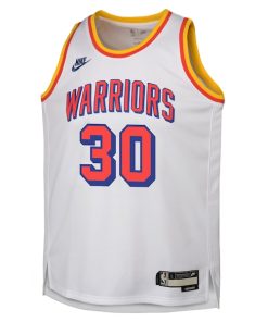 Alternative view of Stephen Curry Golden State Warriors Nike Youth 2024/25 Swingman Jersey - White - Classic Edition